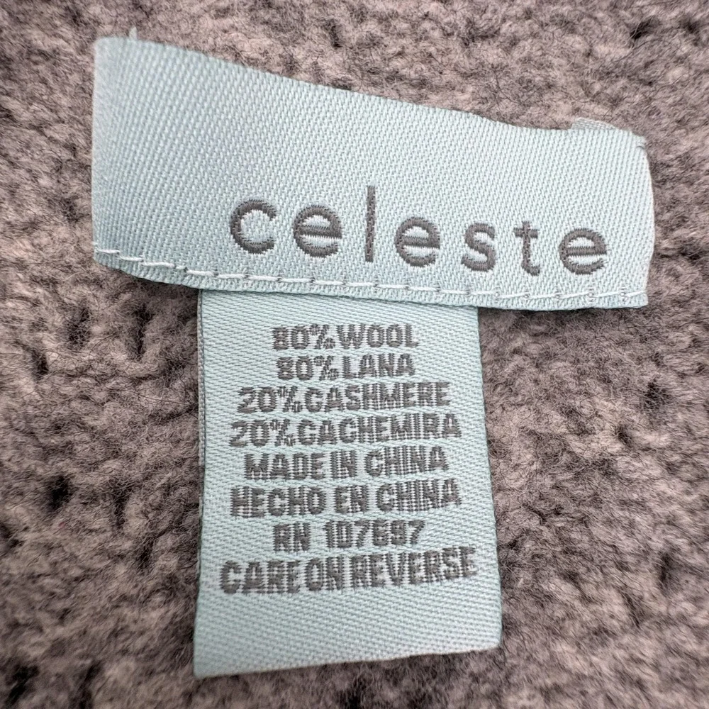 Celeste Scarf Womens One Size Gray‎ Wool Cashmere Cowl Neck Warmer Fall Winter